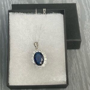 6.4 ct real sapphire necklace